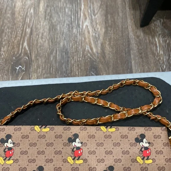 Gucci Brown Mini Bag with Mickey Mouse Print - Picture 5 of 7